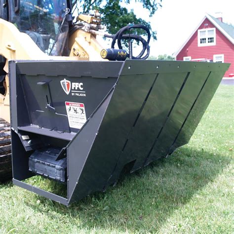 side discharge skid steer bucket|skid loader concrete bucket.